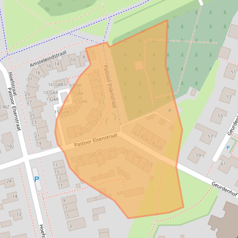 Kaart van postcodegebied 5345AZ.