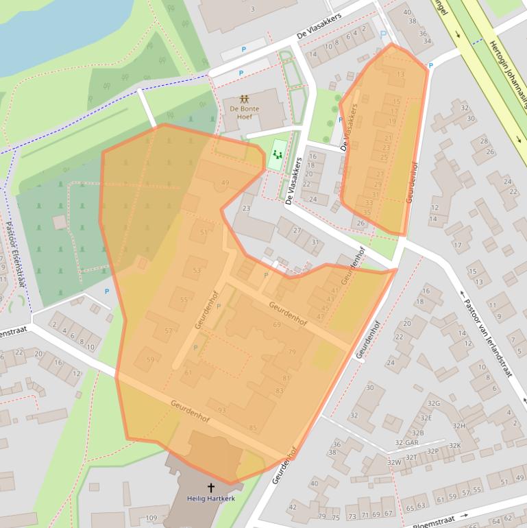 Kaart van postcodegebied 5345BA.