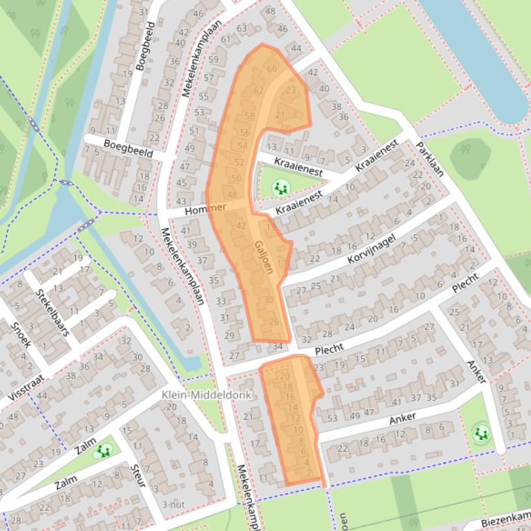 Kaart van postcodegebied 5345BS.