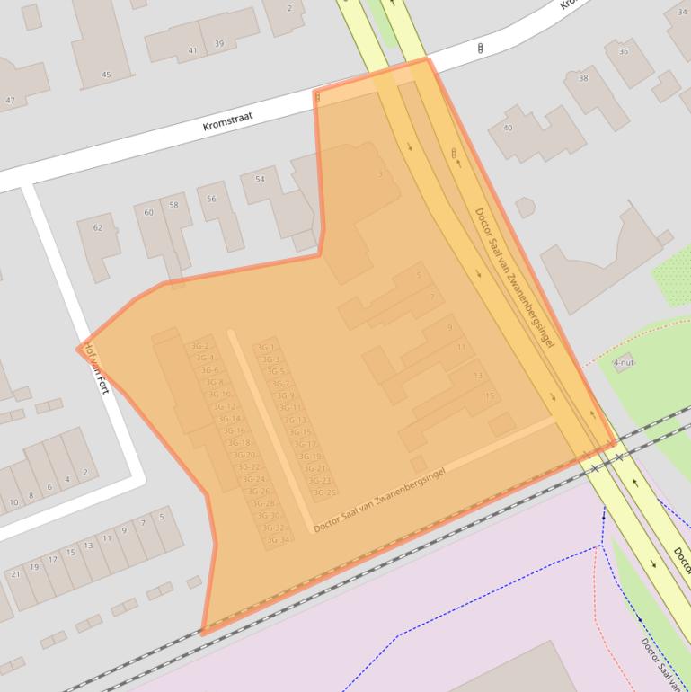 Kaart van postcodegebied 5345CA.