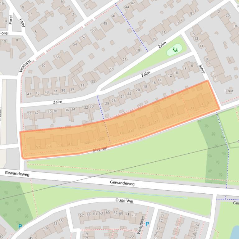 Kaart van postcodegebied 5345DB.