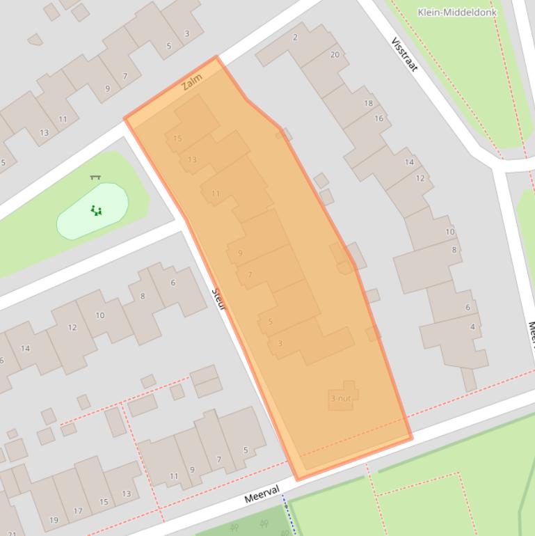 Kaart van postcodegebied 5345DD.