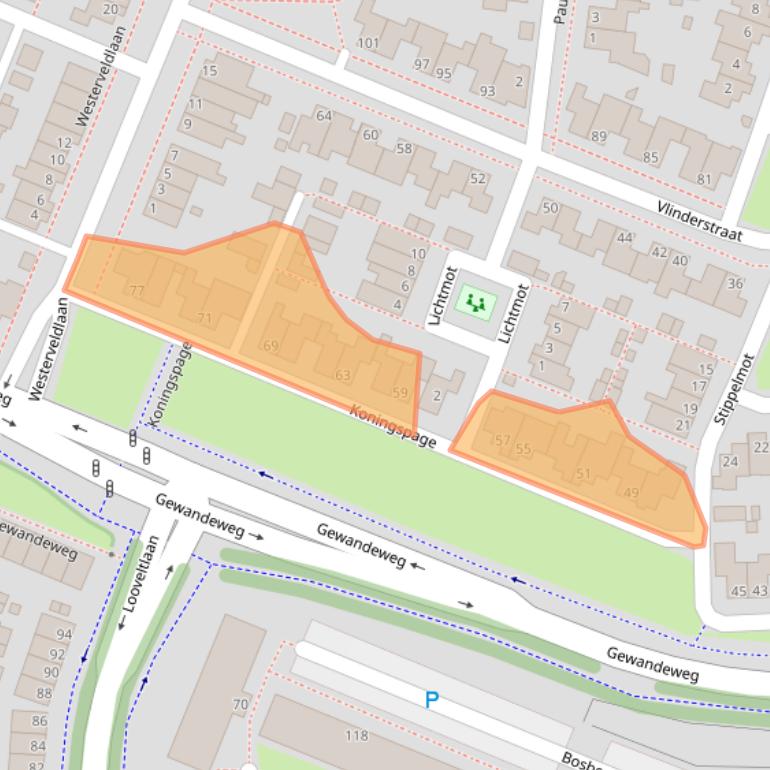 Kaart van postcodegebied 5345EG.