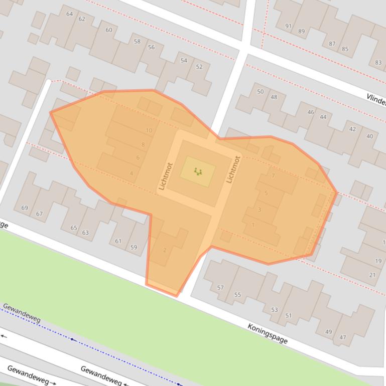 Kaart van postcodegebied 5345EK.