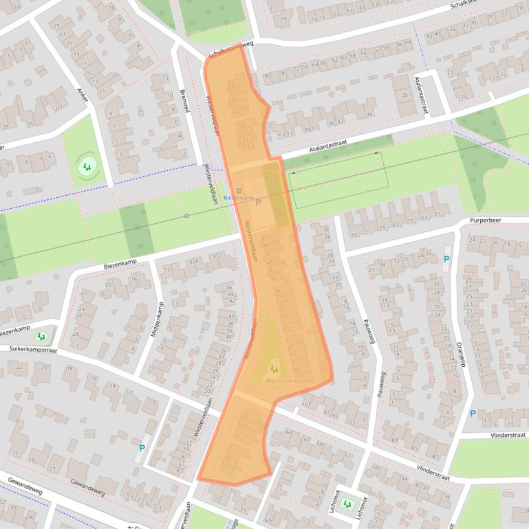 Kaart van postcodegebied 5345EL.