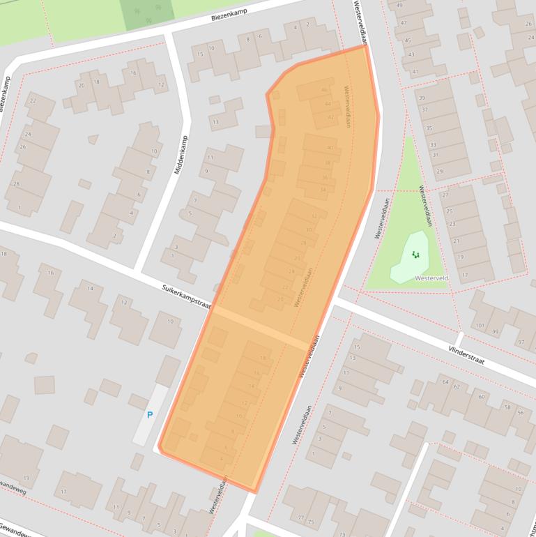 Kaart van postcodegebied 5345EM.