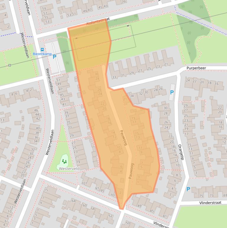 Kaart van postcodegebied 5345EN.