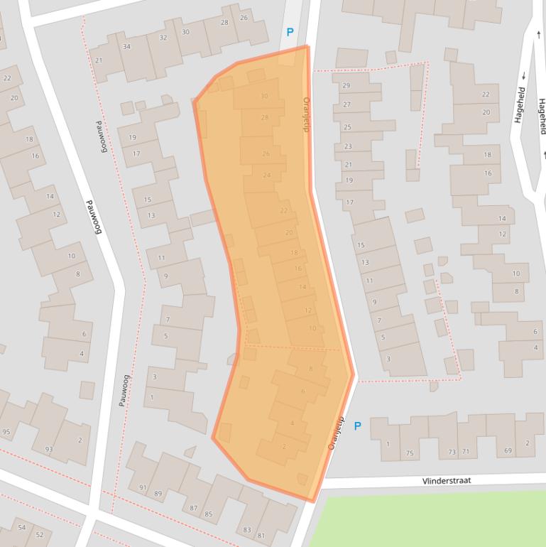 Kaart van postcodegebied 5345EP.