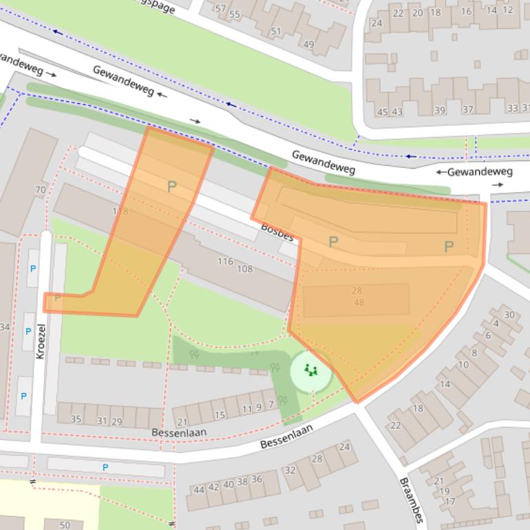 Kaart van postcodegebied 5345GA.