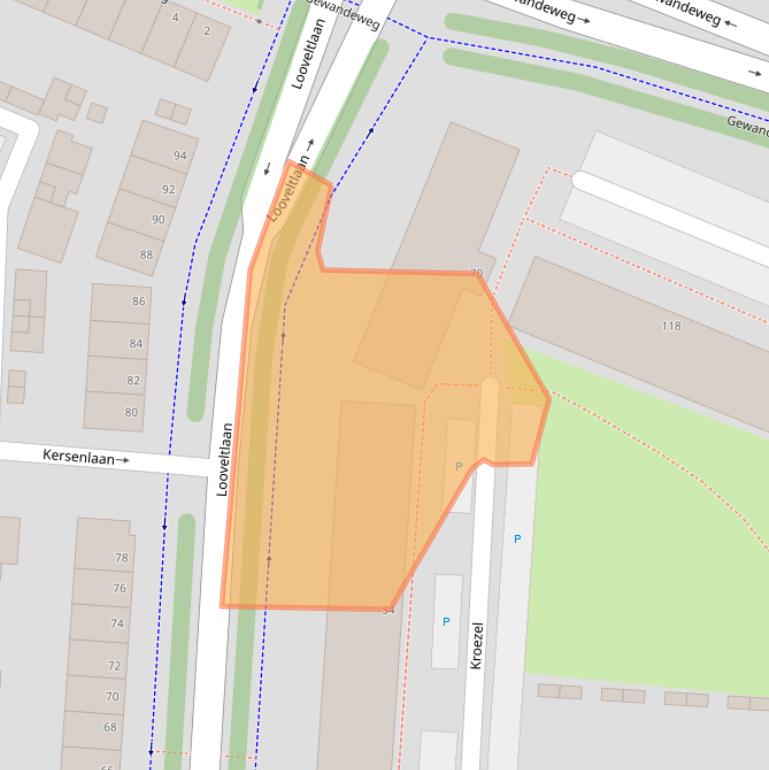 Kaart van postcodegebied 5345GE.