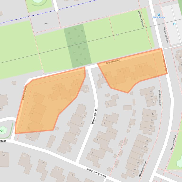 Kaart van postcodegebied 5345GK.