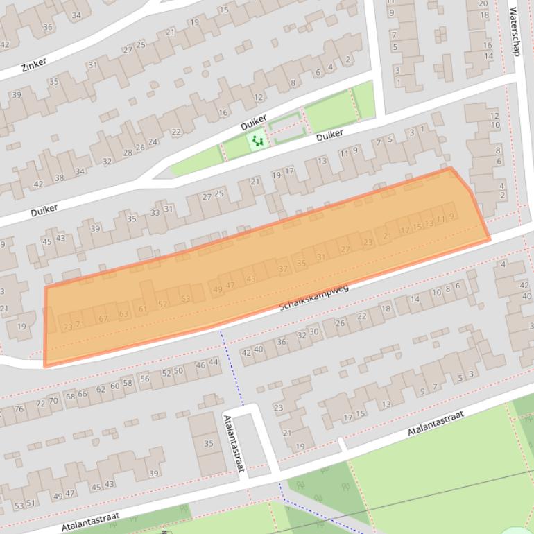 Kaart van postcodegebied 5345GP.