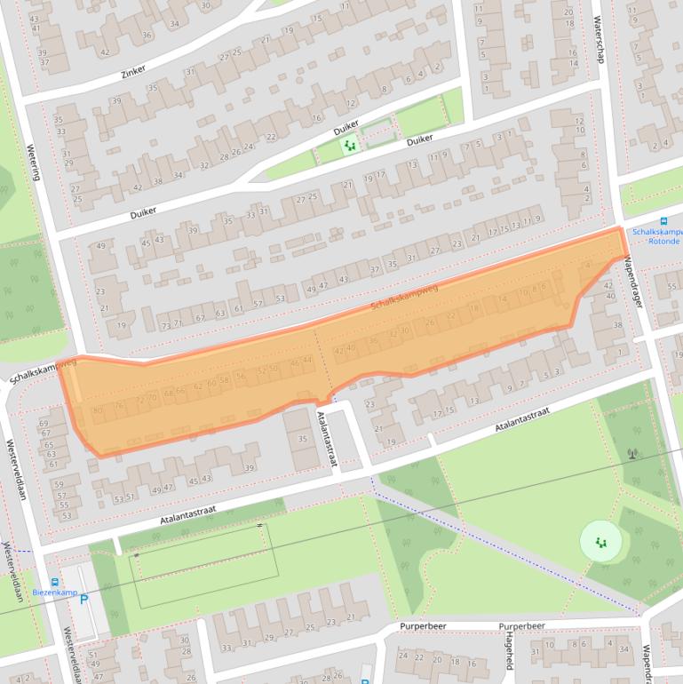 Kaart van postcodegebied 5345GR.
