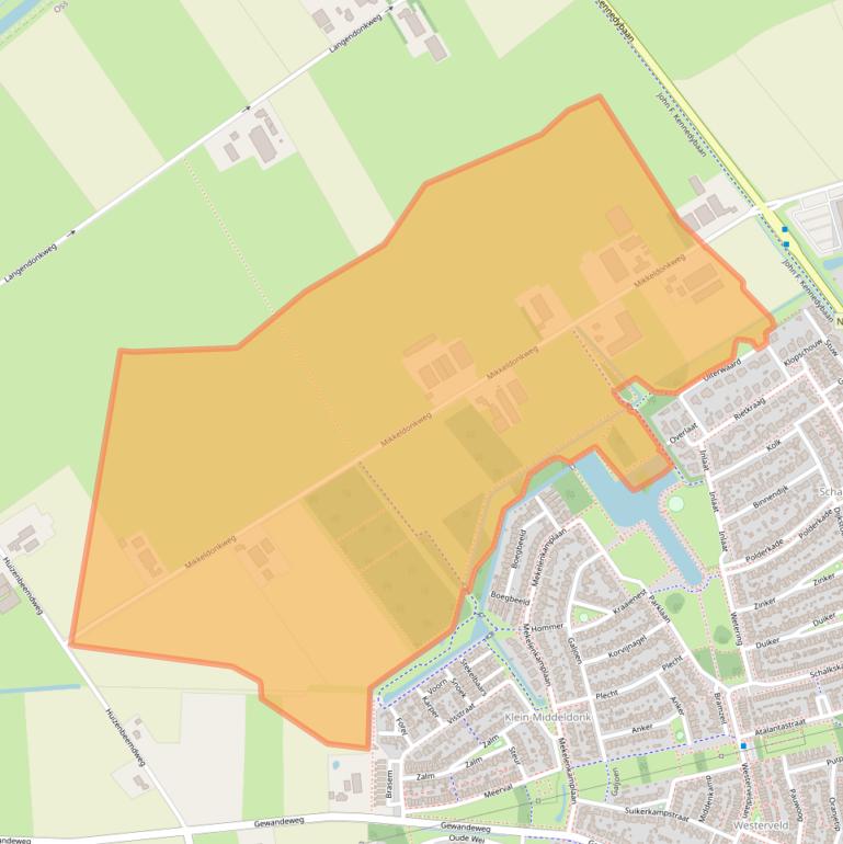 Kaart van postcodegebied 5345HP.