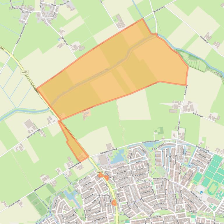 Kaart van postcodegebied 5345HS.