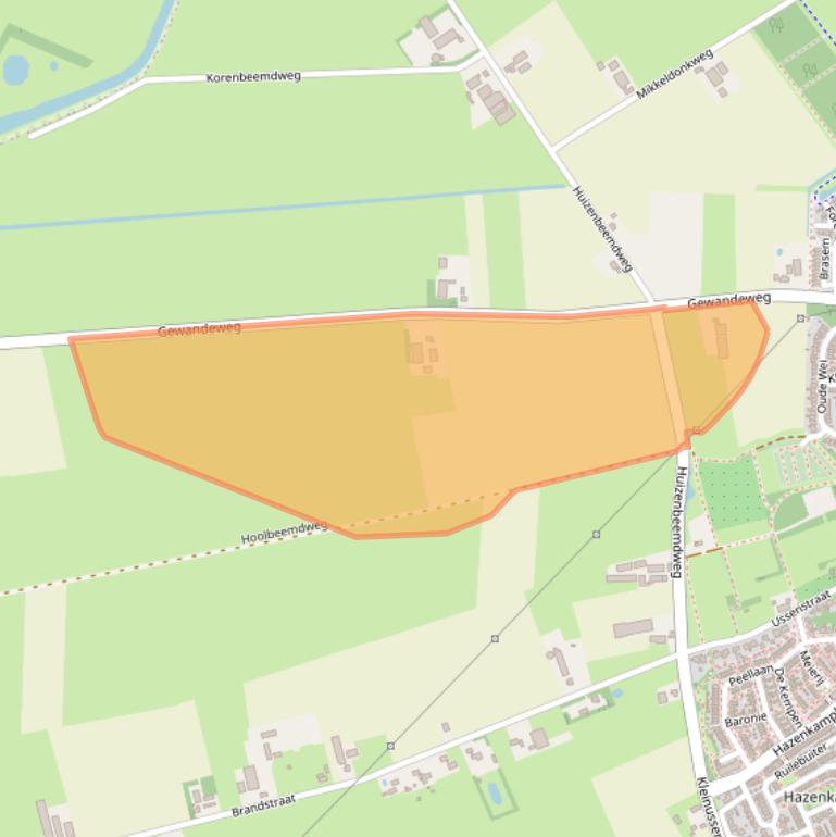 Kaart van postcodegebied 5345HT.