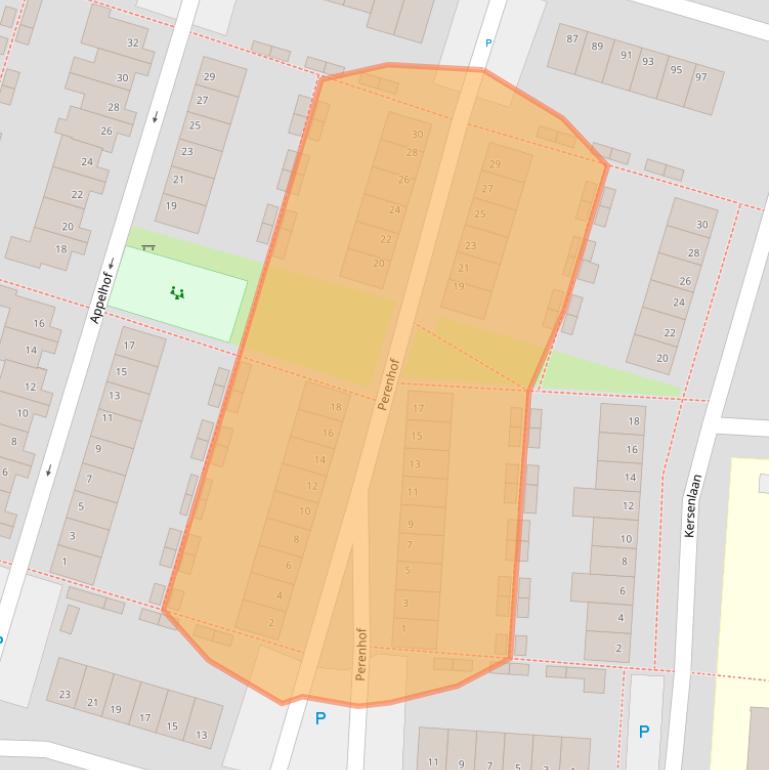 Kaart van postcodegebied 5345JZ.