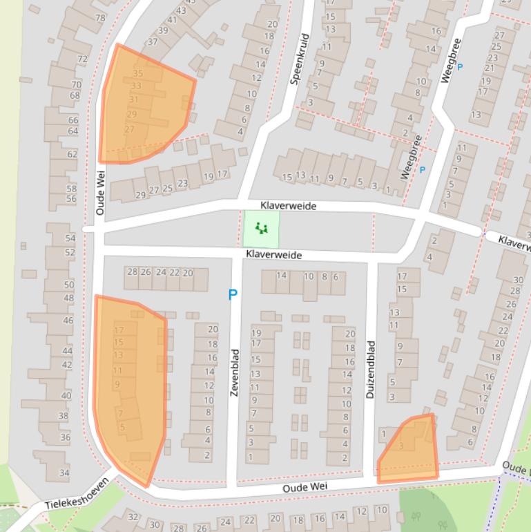 Kaart van postcodegebied 5345KE.