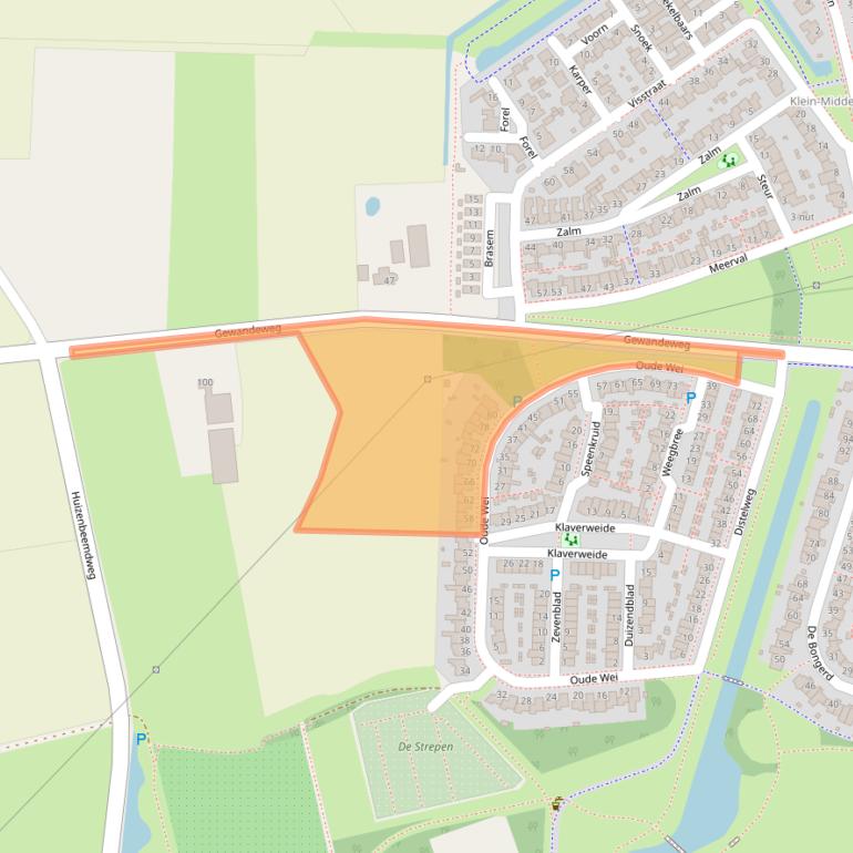 Kaart van postcodegebied 5345KK.