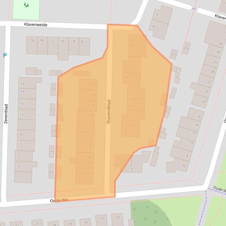 Kaart van postcodegebied 5345KW.