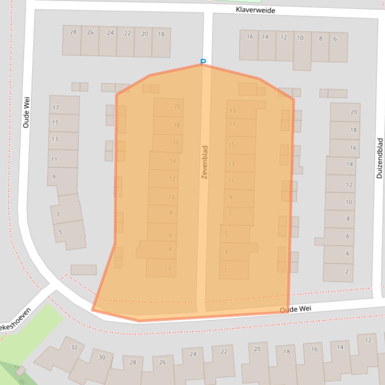 Kaart van postcodegebied 5345KX.