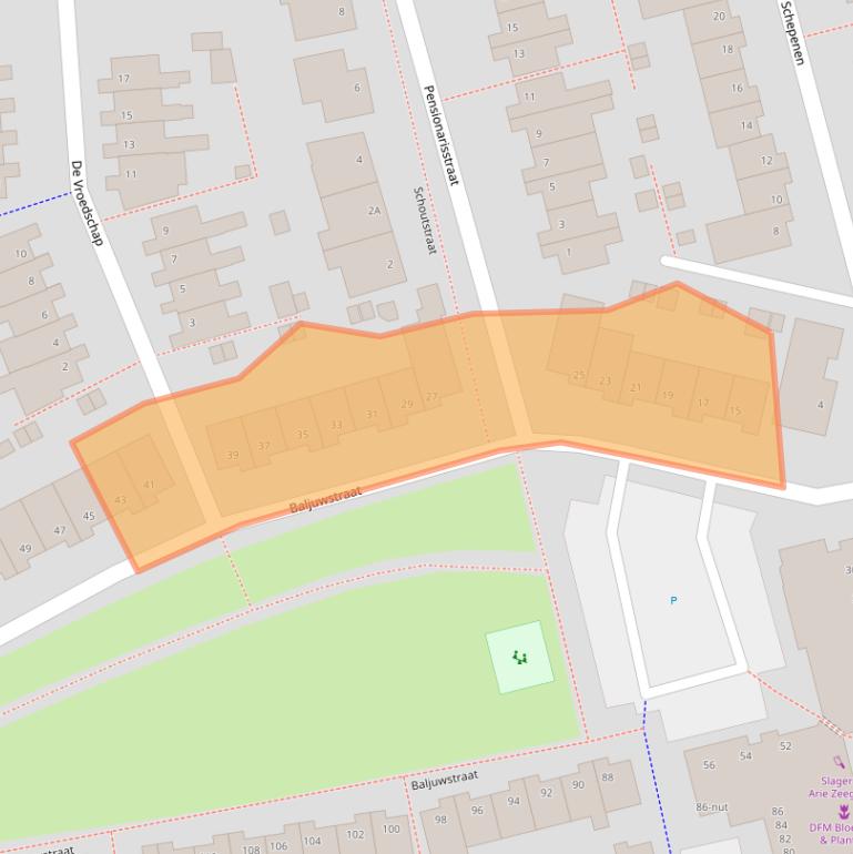 Kaart van postcodegebied 5345MA.