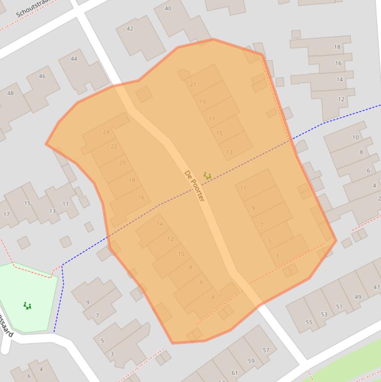 Kaart van postcodegebied 5345MR.