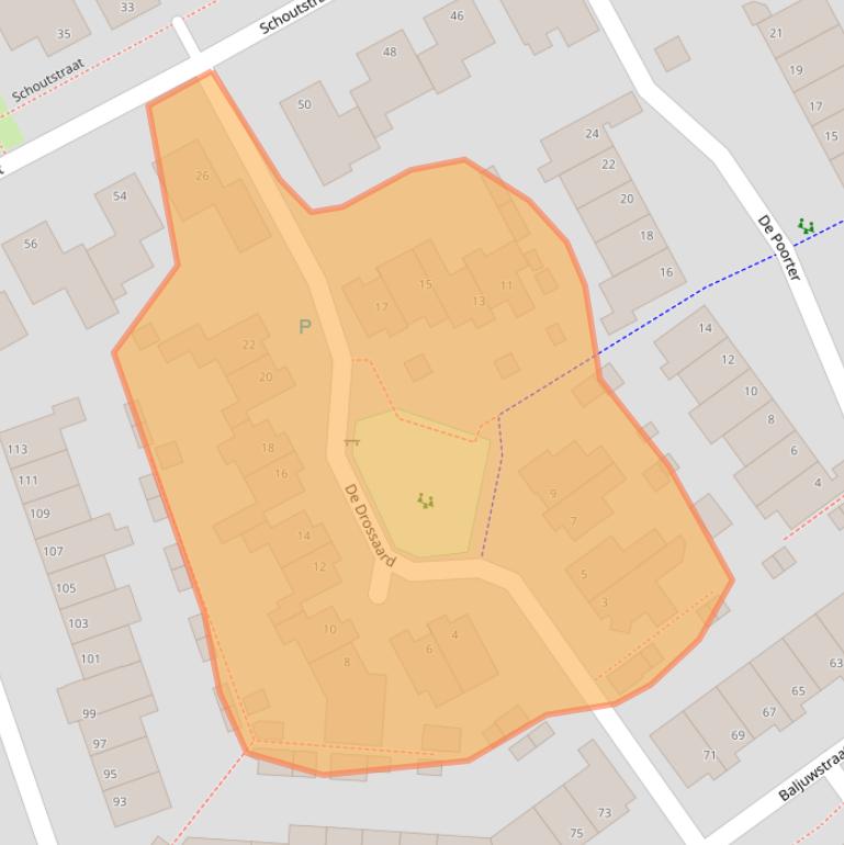 Kaart van postcodegebied 5345MS.