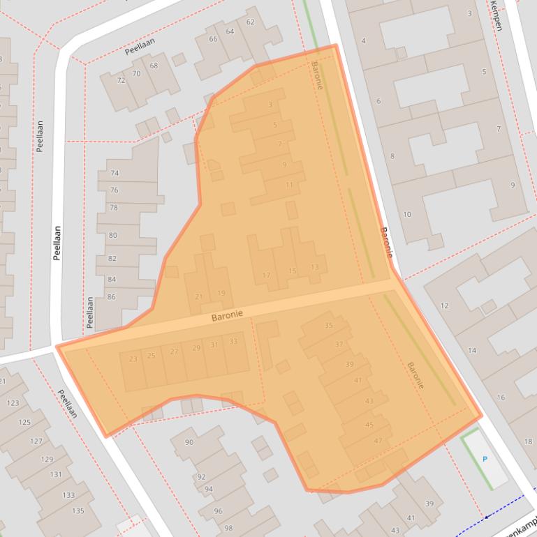 Kaart van postcodegebied 5345NG.