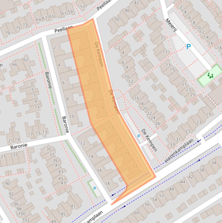 Kaart van postcodegebied 5345NJ.