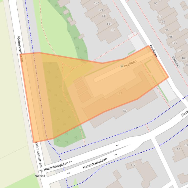 Kaart van postcodegebied 5345NZ.