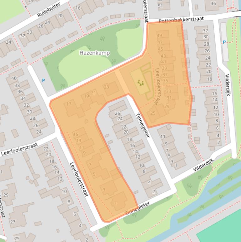 Kaart van postcodegebied 5345PJ.