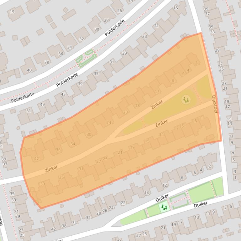 Kaart van postcodegebied 5345RC.