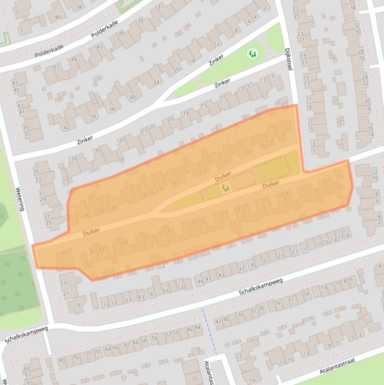 Kaart van postcodegebied 5345RG.