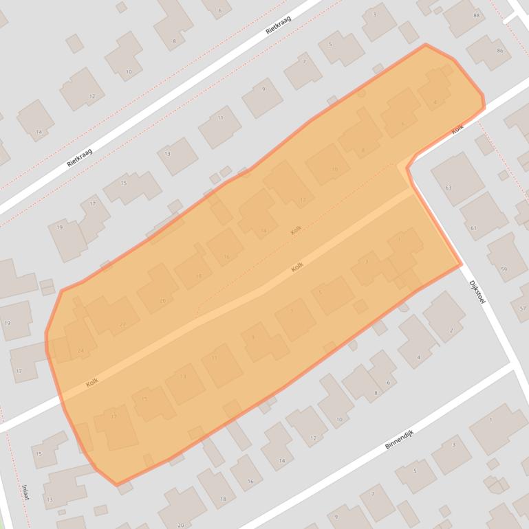 Kaart van postcodegebied 5345RM.