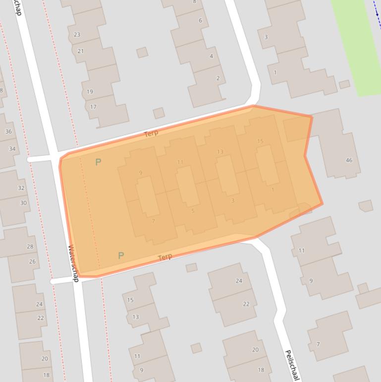 Kaart van postcodegebied 5345RV.