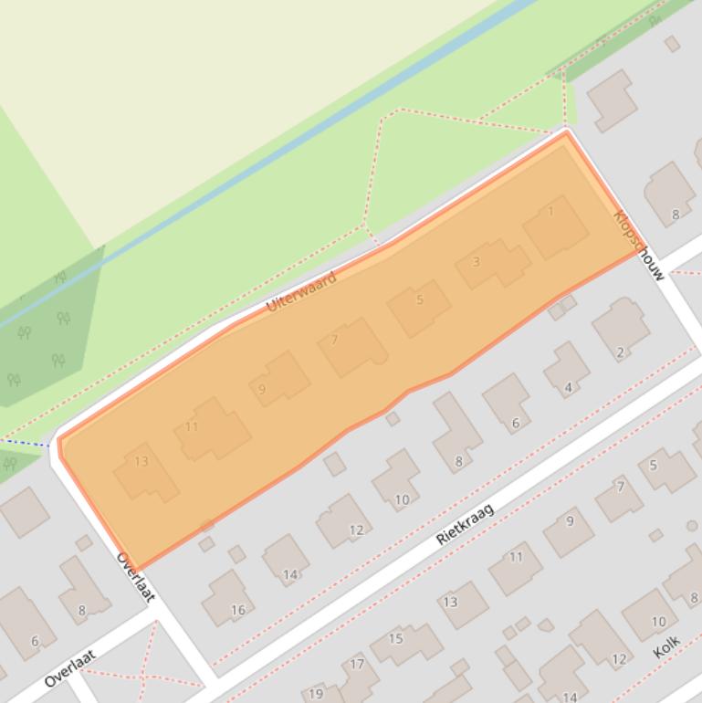 Kaart van postcodegebied 5345RW.