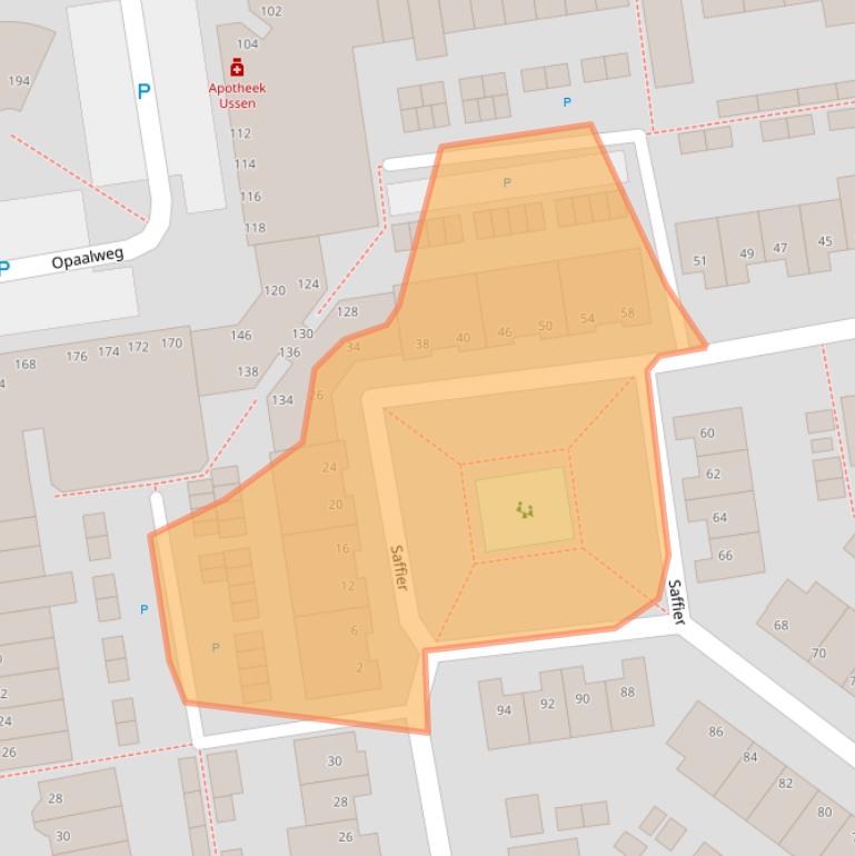 Kaart van postcodegebied 5345TG.