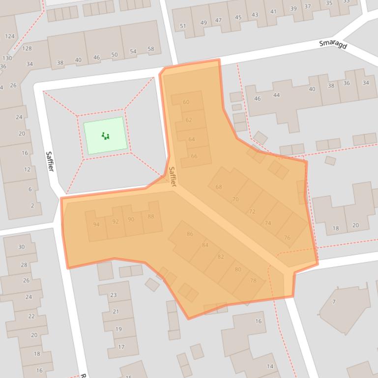 Kaart van postcodegebied 5345TH.