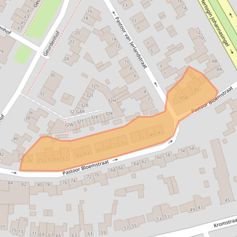 Kaart van postcodegebied 5345TN.