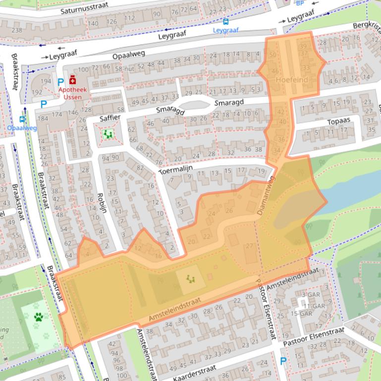 Kaart van postcodegebied 5345TV.