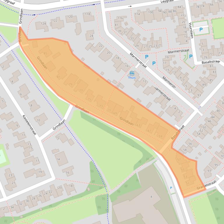 Kaart van postcodegebied 5345TW.