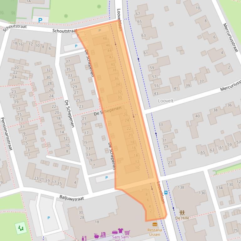 Kaart van postcodegebied 5345WD.