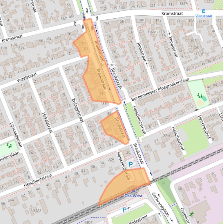 Kaart van postcodegebied 5345WZ.