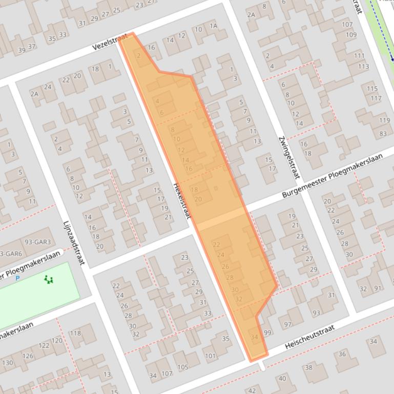 Kaart van postcodegebied 5345XJ.