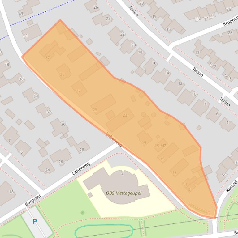 Kaart van postcodegebied 5346JB.