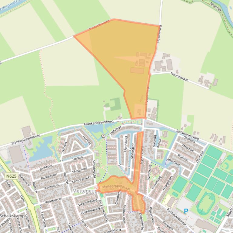 Kaart van postcodegebied 5346JG.