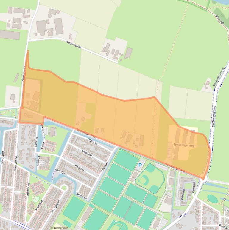 Kaart van postcodegebied 5346JK.