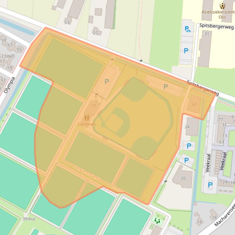 Kaart van postcodegebied 5346JP.