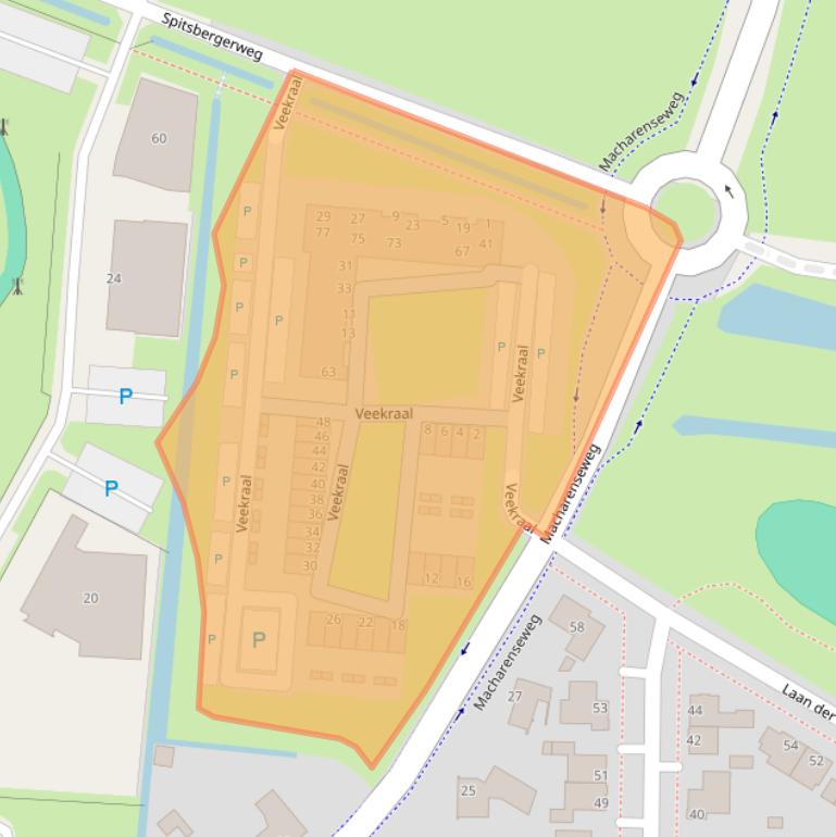 Kaart van postcodegebied 5346JS.